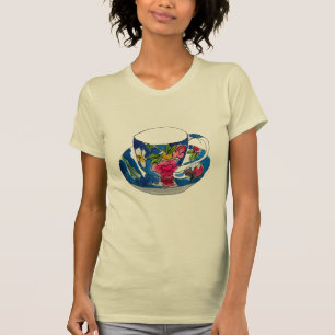 Camiseta Vintage Teacups ilustracion acuático original