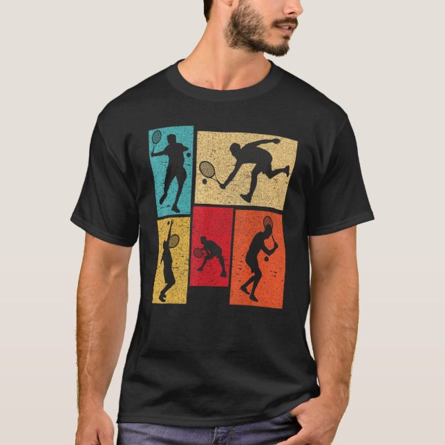 Camiseta Vintage Tennis Silhouette Retro Vintage Player (Anverso)