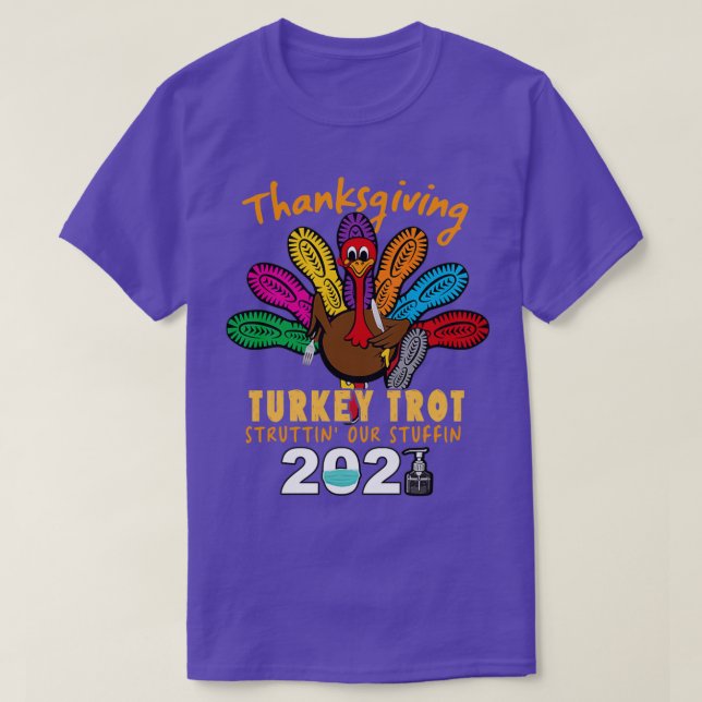 Camiseta Vintage Thanksgiving Turkey Trot Struttin Our Stuf (Diseño del anverso)