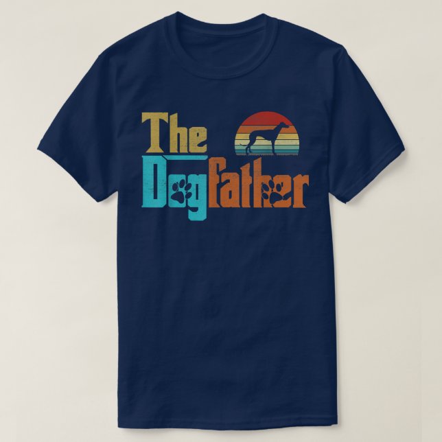 Camiseta Vintage The Dogfather Greyhound Dog Dueño (Diseño del anverso)