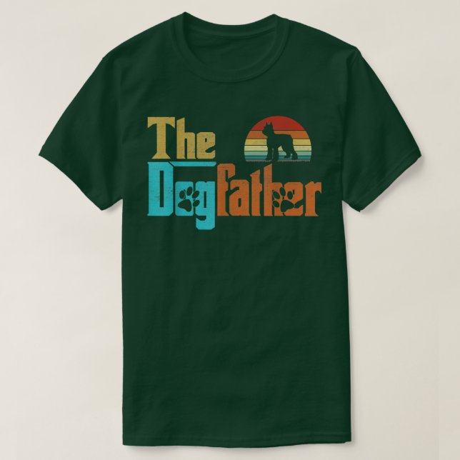 Camiseta Vintage The Dogfather Standard Schnauzer Dog Dueño (Diseño del anverso)