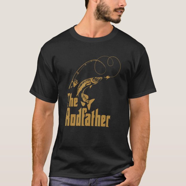 Camiseta Vintage The Rodfather Fishing Dad (Anverso)