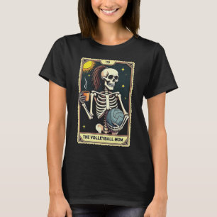 Camiseta Vintage The Volleyball Mom Tarot Card Skeleton Mom