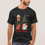 Camiseta Vintage This The Season Santa Christmas Tree Coffe<br><div class="desc">Vintage This The Season Santa Christmas Tree Coffee Lover Long Sleeve</div>