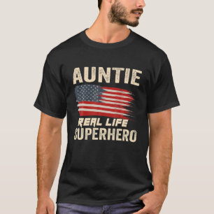 Camiseta Vintage Tía Superheroína de la Vida Real Bandera d