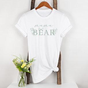 Camiseta Vintage Timeless Floral Green Maternity Mama Bear