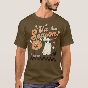 Camiseta Vintage Tis The Season Distressed Ghost Boo Spooky
