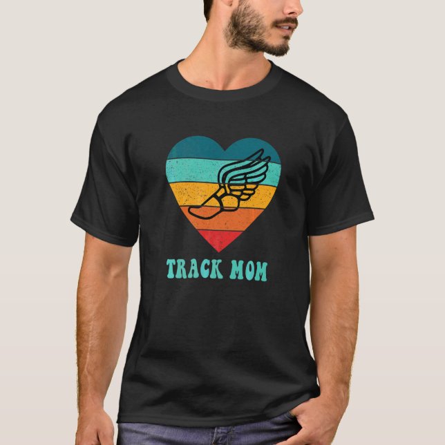Camiseta Vintage Track And Field Mom (Anverso)