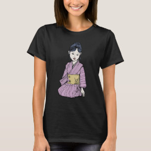 Camiseta Vintage tradicional japonesa Lady Geisha Kimono Re