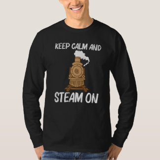 Camiseta Vintage Train For Men Women Steam Locomotive Model