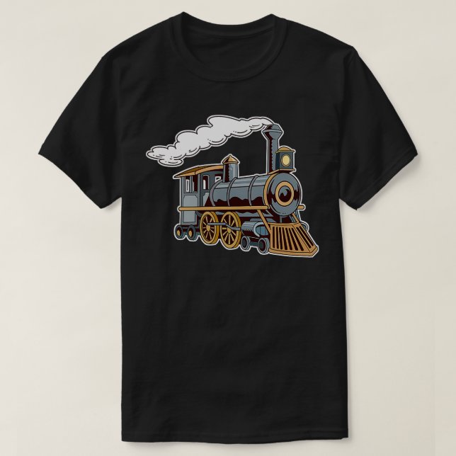 Camiseta Vintage Train Locomotive Model Railway (Diseño del anverso)