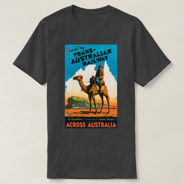 Camiseta Vintage TransAustralian Railway en Australia (Diseño del anverso)
