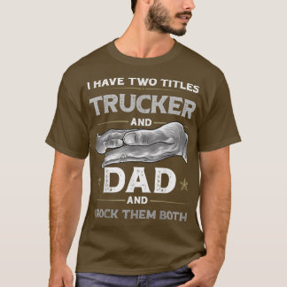 Camiseta Vintage Truck Driver Mechanic Trucking Trucker Dad