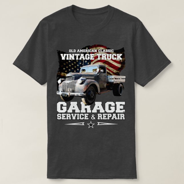 CAMISETA VINTAGE TRUCK GARAGE (Diseño del anverso)