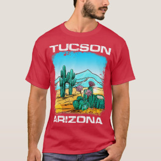 Camiseta Vintage Tucson Arizona Retro Cactus Funny