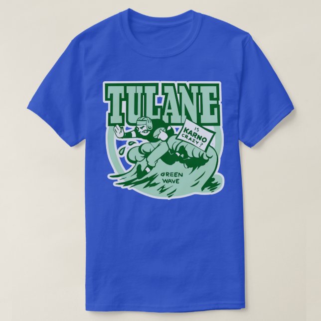 Camiseta Vintage Tulane Crazy Karno (Diseño del anverso)