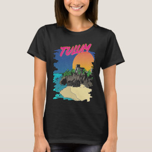 Camiseta Vintage Tulum Beach Mayan Ruinas México Vacaciones