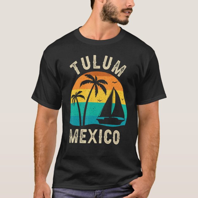 Camiseta Vintage Tulum Mexico Sunset Mating Family Vacat (Anverso)