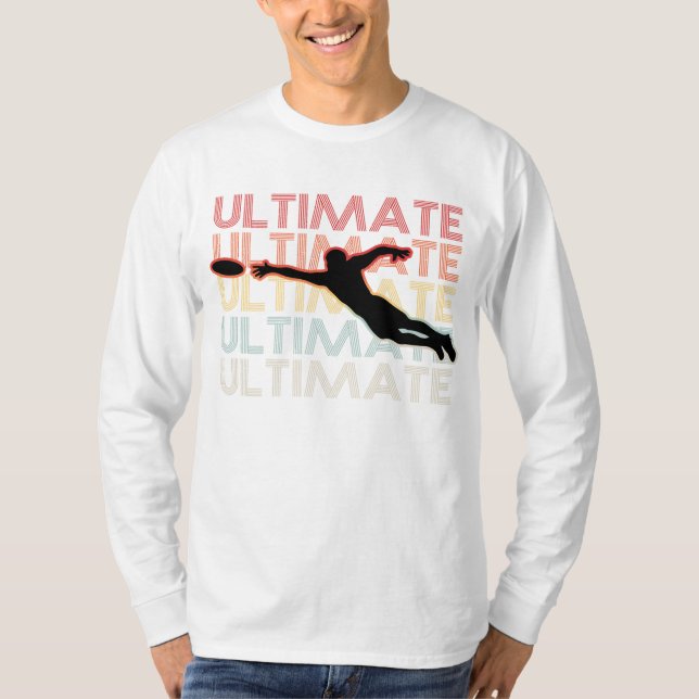 Camiseta Vintage Ultimate Frisbee Sport Retro (Anverso)