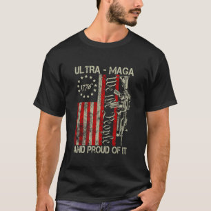 Camiseta Vintage Ultra MAGA Vieja Bandera Americana 1776 We
