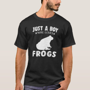 Camiseta Vintage Un Chico Que Ama El Animal De La Rana