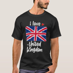 Camiseta Vintage United Kingdom Flag For Men Women Kids Sup