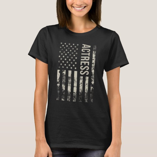 Camiseta Vintage US American Flag Actress (Anverso)