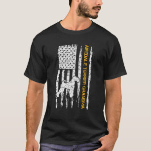 Camiseta Vintage US Bandera Estadounidense Airedale Terrier