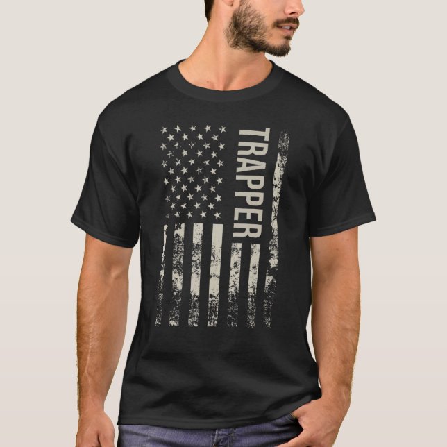 Camiseta Vintage US Flag Trapper (Anverso)