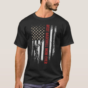 Camiseta Vintage USA Bandera Americana Mejor Madre De Béisb