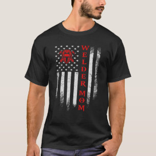 Camiseta Vintage USA Bandera Americana Soldadura Mamá Solda