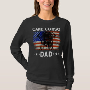 Camiseta Vintage Usa Cane Corso Dad Dog Bandera Americana