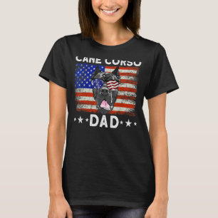 Camiseta Vintage Usa Cane Corso Dad Dog Bandera Americana