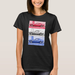 Camiseta Vintage Usa Classic Muslo Auto A Red White Blue G