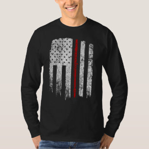 Camiseta Vintage Usa Rojo Flauta Blanca Bandera Roja Tee Bl