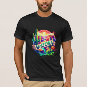 Camiseta Vintage USA State Map T-Shirts – Retro travel art