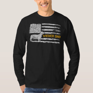 Camiseta Vintage Uu Bandera Estadounidense Dachshund Perro