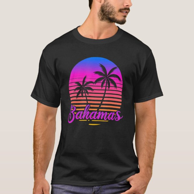 Camiseta Vintage Vacation Caribbean Sea Travel Beach Bahama (Anverso)