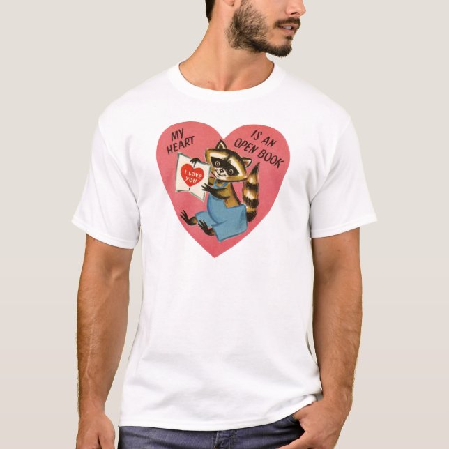 Camiseta Vintage Valentine Raccoon (Anverso)