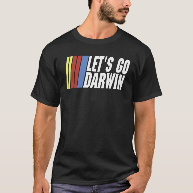 Camiseta Vintage Vamos Darwin Sarcásticos Hombres Mujeres p (Anverso)