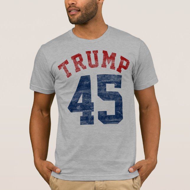 Camiseta Vintage Varsity Pro Presidente Donald Trump 45 (Anverso)