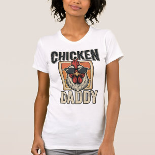Camiseta Vintage Vector de Gallo Divertido Papá Po