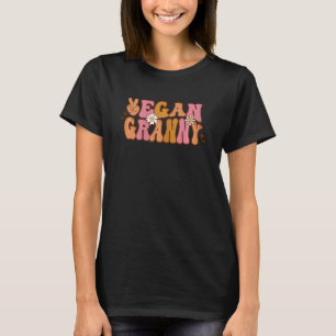 Camiseta Vintage Vegan Granny Mom Chica Veggie Retro