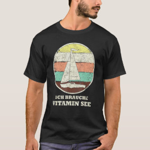 Camiseta Vintage Vela Bote Vela Vitamina Sea Lake
