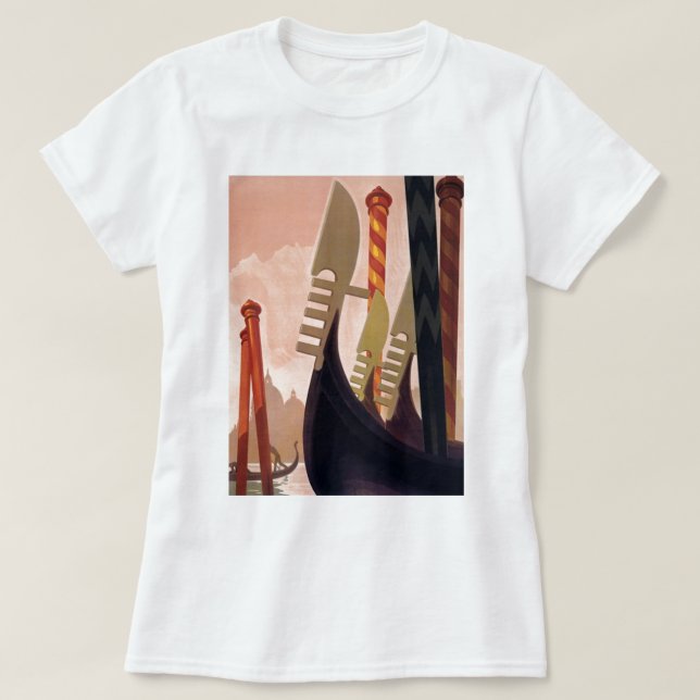 Camiseta Vintage Venezia Gondolas (Diseño del anverso)