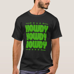 Camiseta Vintage Verde Howdy Rodeo Occidental País Sureño
