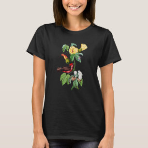 Camiseta Vintage Vermilion Flycatcher Bird Ilustracion Ani