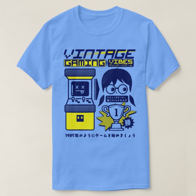 Camiseta Vintage Vibes Retro Arcade Gamer (Diseño del anverso)