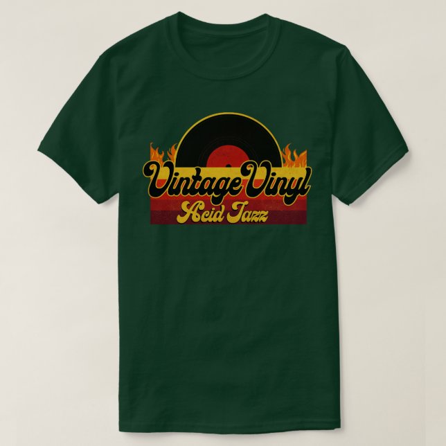 Camiseta Vintage Vinyl Acid Jazz (Diseño del anverso)