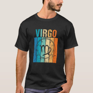 Camiseta Vintage Virgo Zodiac Awesome Zodiac Symbol Rótulo